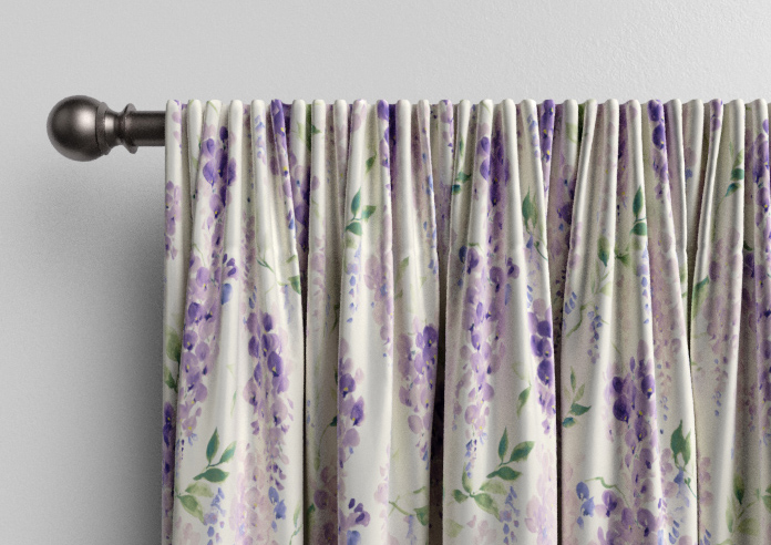 Wisteria Silk, Violet - Made to Measure Curtains - Image 9